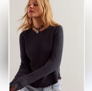 We The Free Black Long Sleeve Top